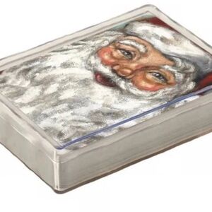 New Primitive By Kathy Santa Card Deck in Plastic Holder